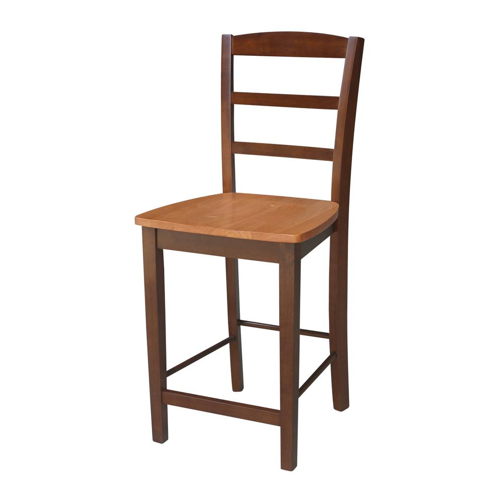 Madrid Counter height Stool - 24" Seat Height, Cinnamon/Espresso. Picture 1