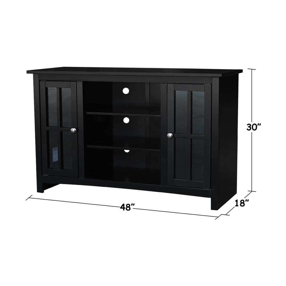 48" Entertainment / TV Stand with 2 Doors- 687657 Color: Black. Picture 10