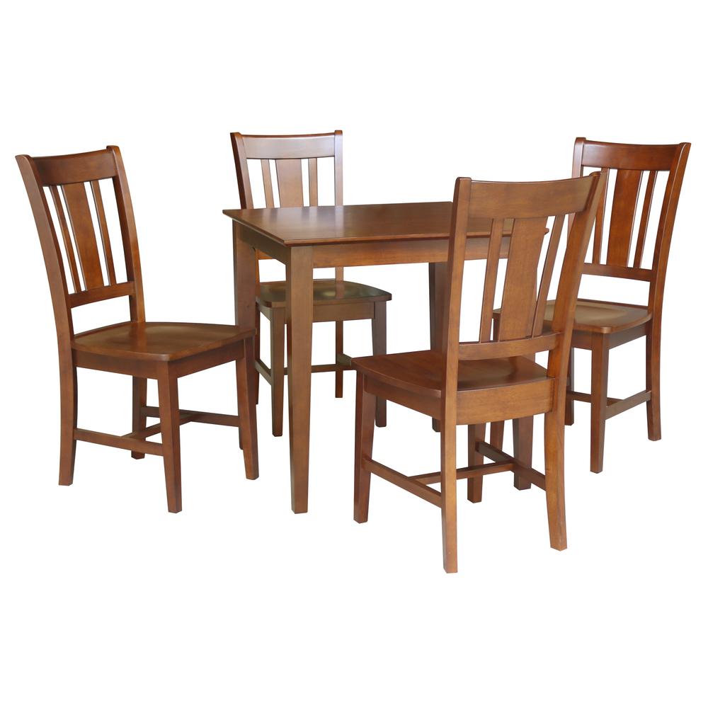30" x 30" Dining Table with 4 San Remo Splatback Chairs - 5 Piece Dining Set. Picture 1