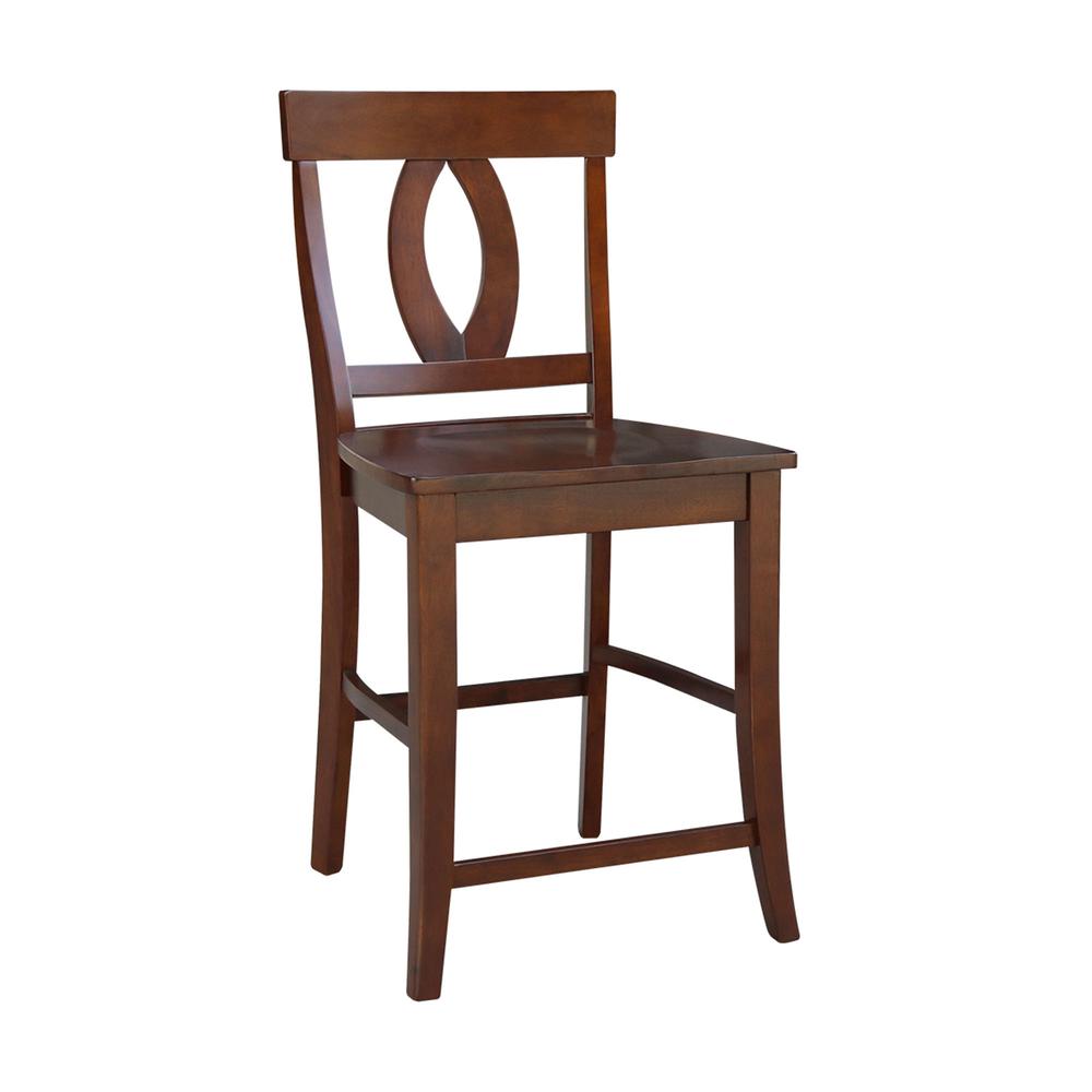 Verona Counter height Stool - 24" Seat Height, Espresso. Picture 8
