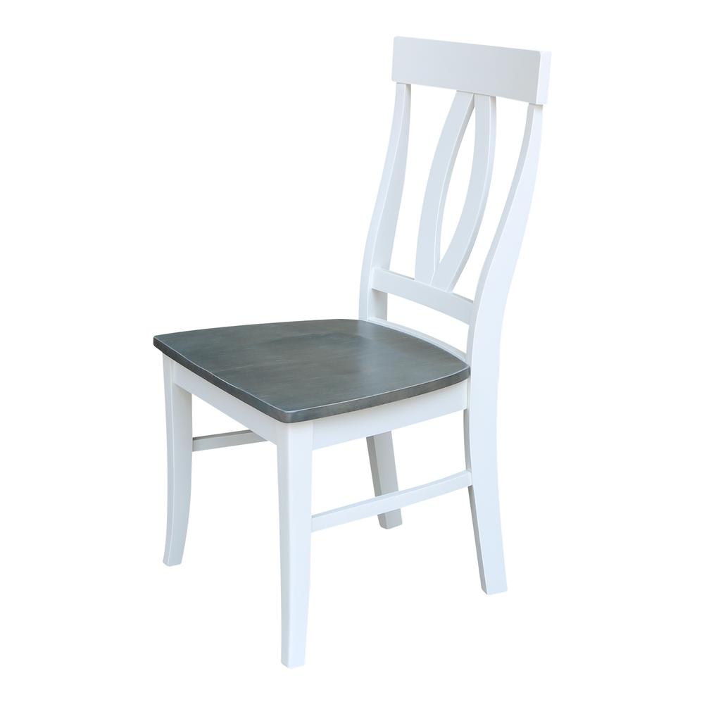 Set of Two Cosmo Verona Chairs, White/Heather gray. Picture 7