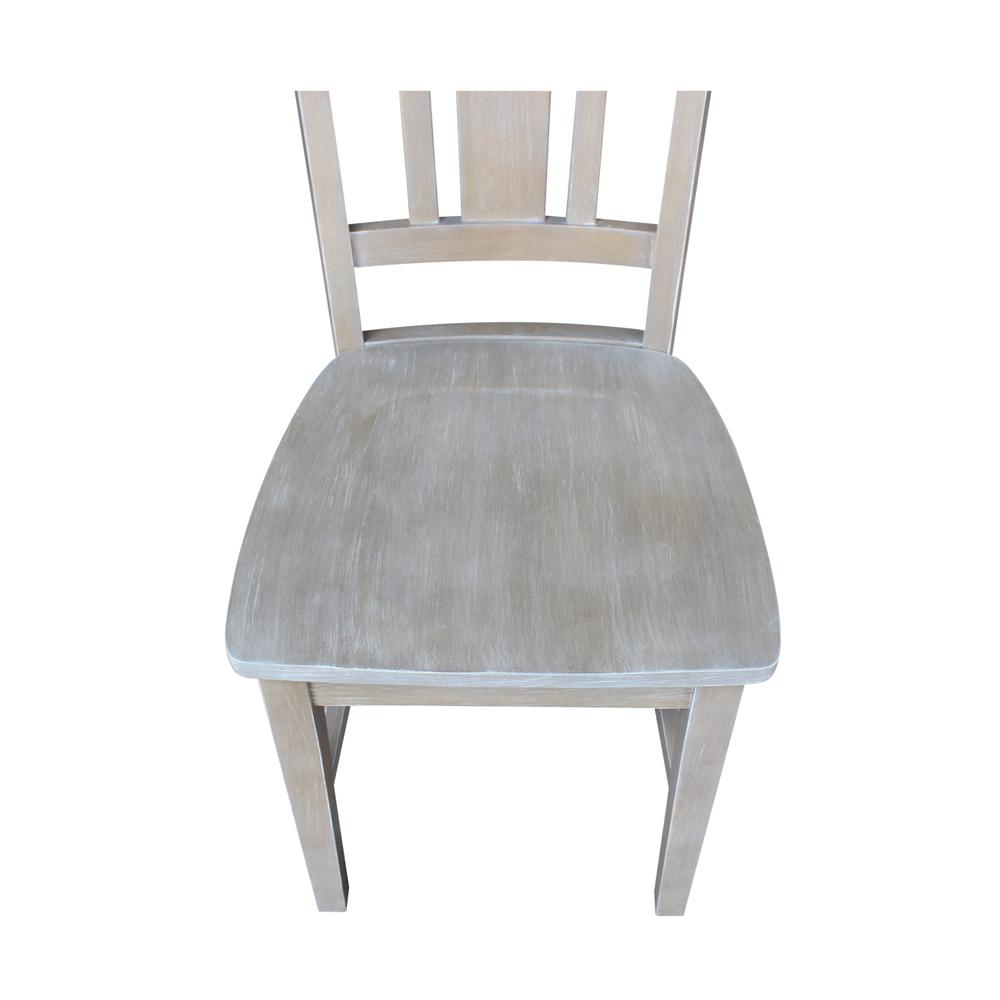 San Remo Splatback Chair, Washed Gray Taupe. Picture 2