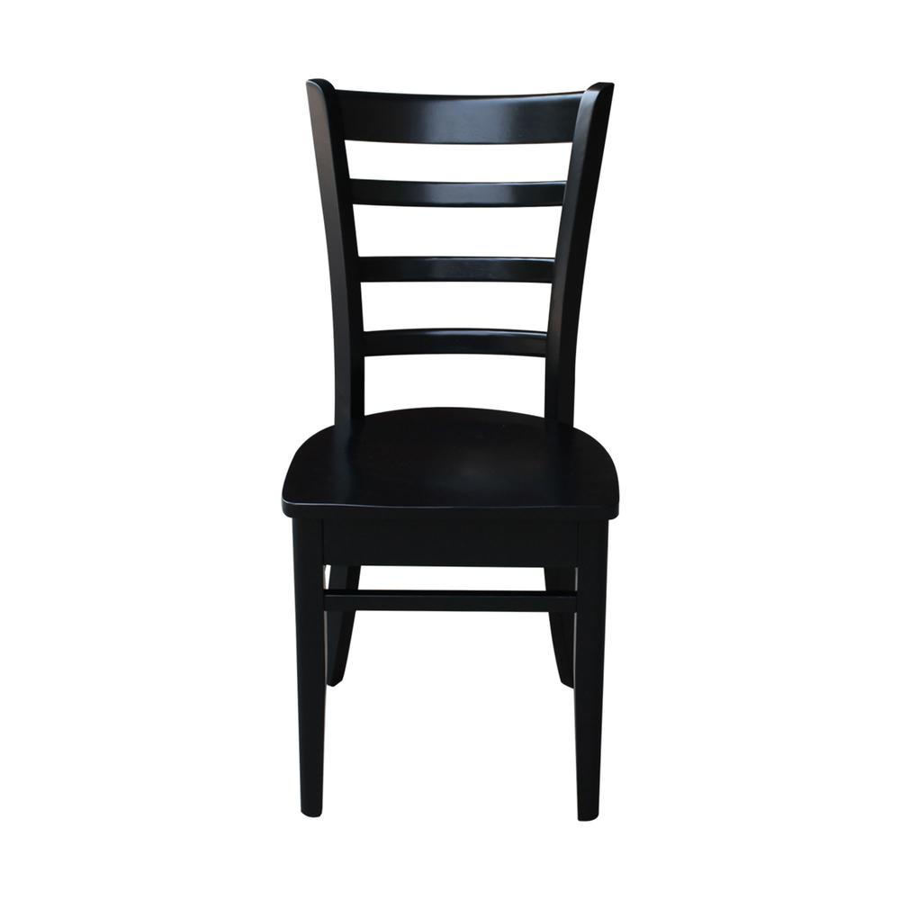 Set of Two Emily Side Chairs, Black. Picture 5