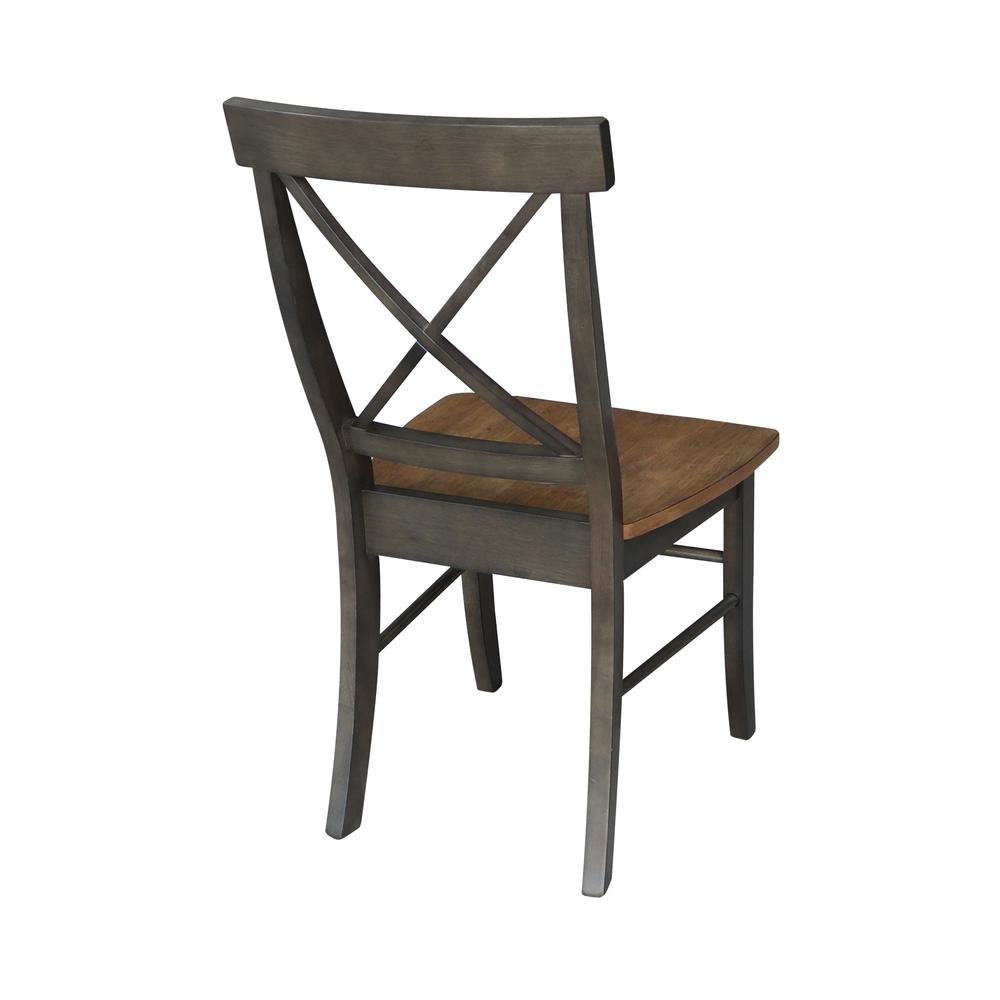 X-Back Chair With Solid Wood Seat  - Set of 2 Chairs. Picture 4