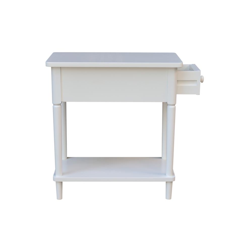 Solid Wood Narrow Side Table in White. Picture 5