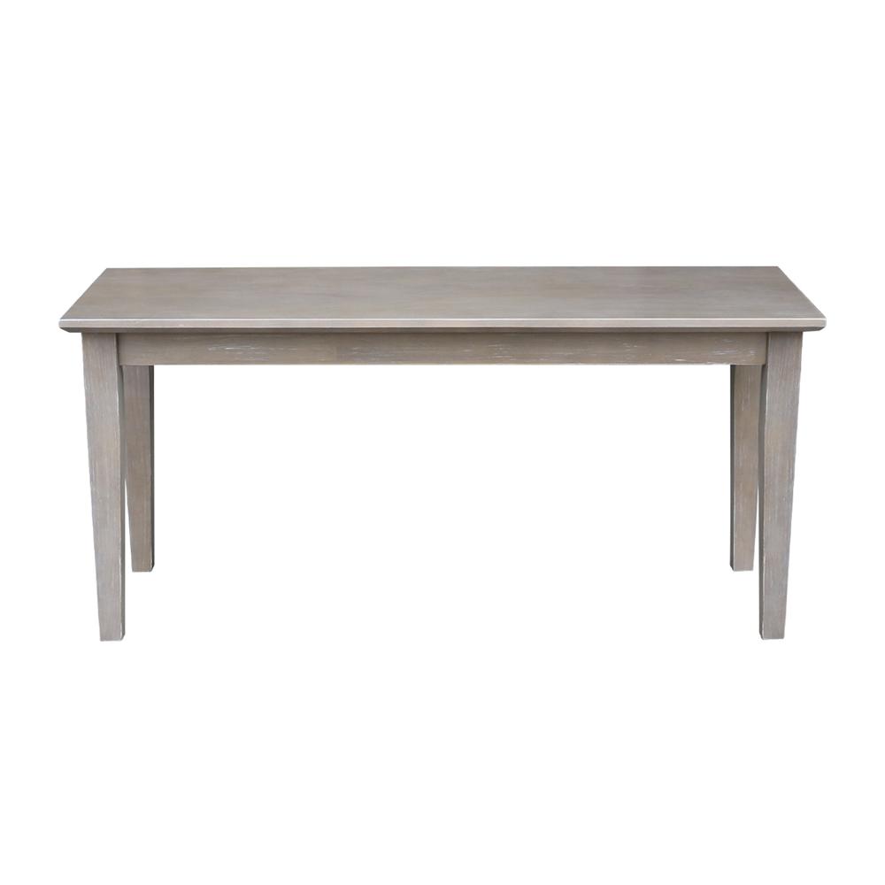 Shaker Styled Bench , Washed Gray Taupe. Picture 2