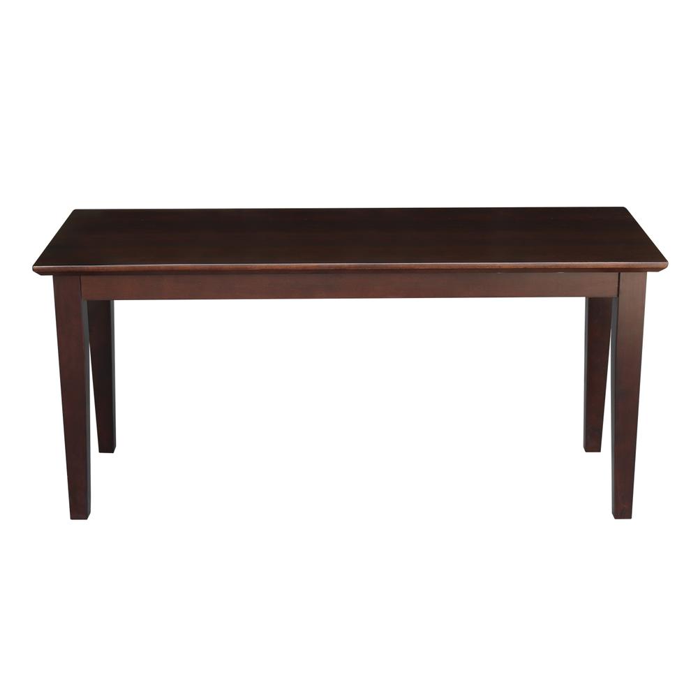 Shaker Styled Bench , Rich Mocha. Picture 1