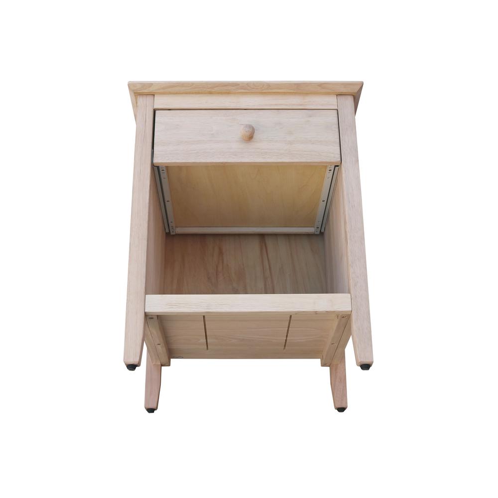 Nightstand With 1 Drawer. Picture 9