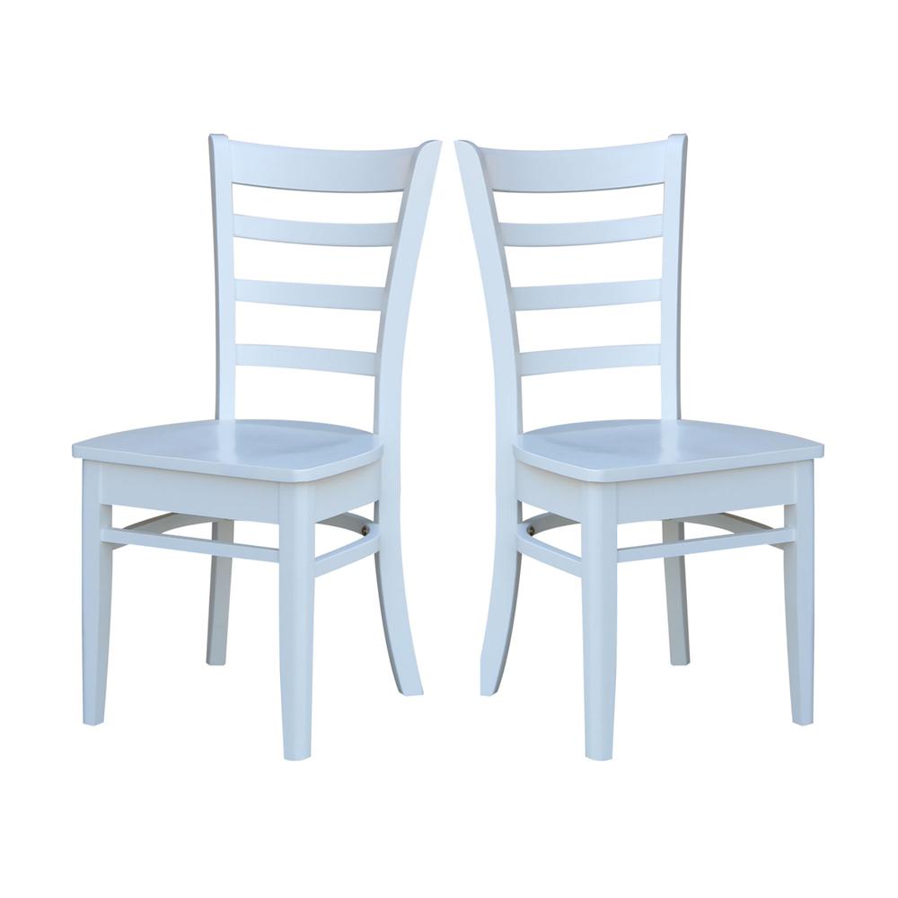 Set of Two Emily Side Chairs, White. Picture 5