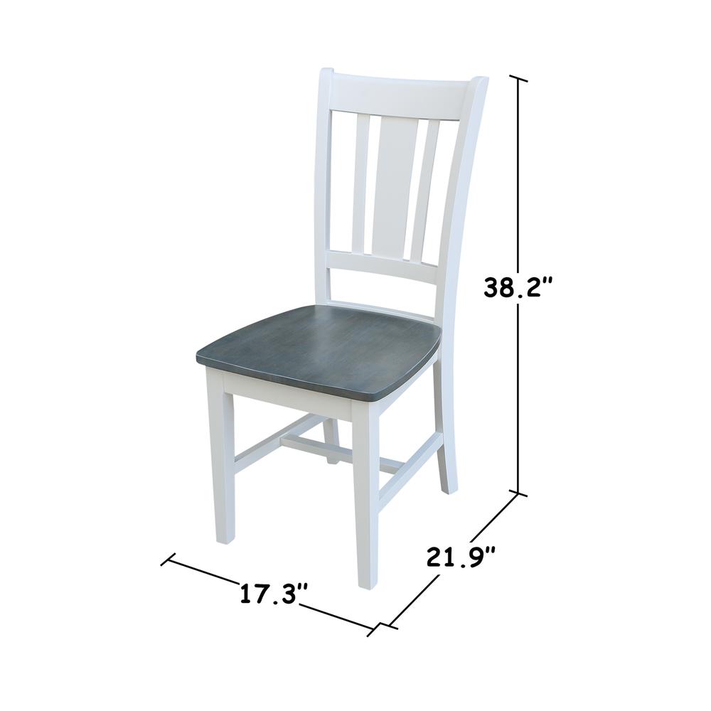 San Remo Splatback Chair, White/Heather Gray. Picture 8