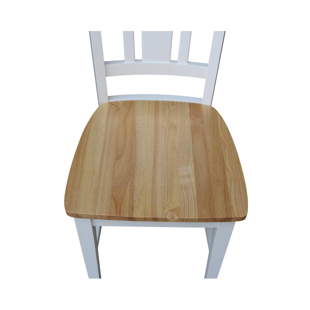 San Remo Splatback Chair, Set of 2, White/Natural. Picture 8