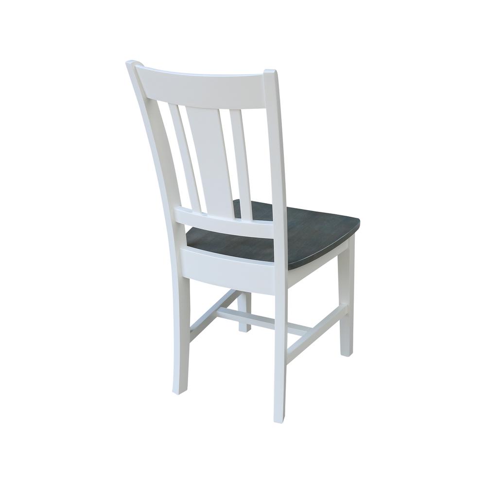 San Remo Splatback Chair, White/Heather Gray. Picture 1