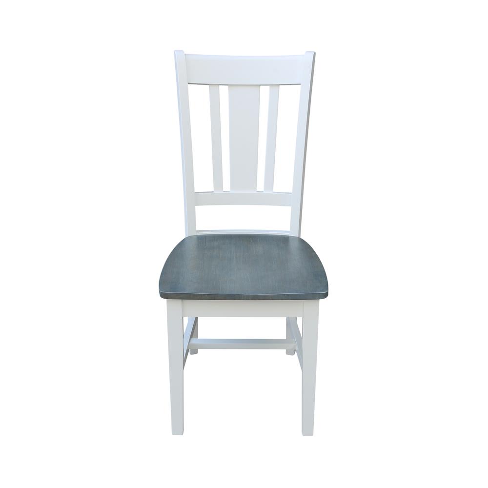 San Remo Splatback Chair, White/Heather Gray. Picture 5