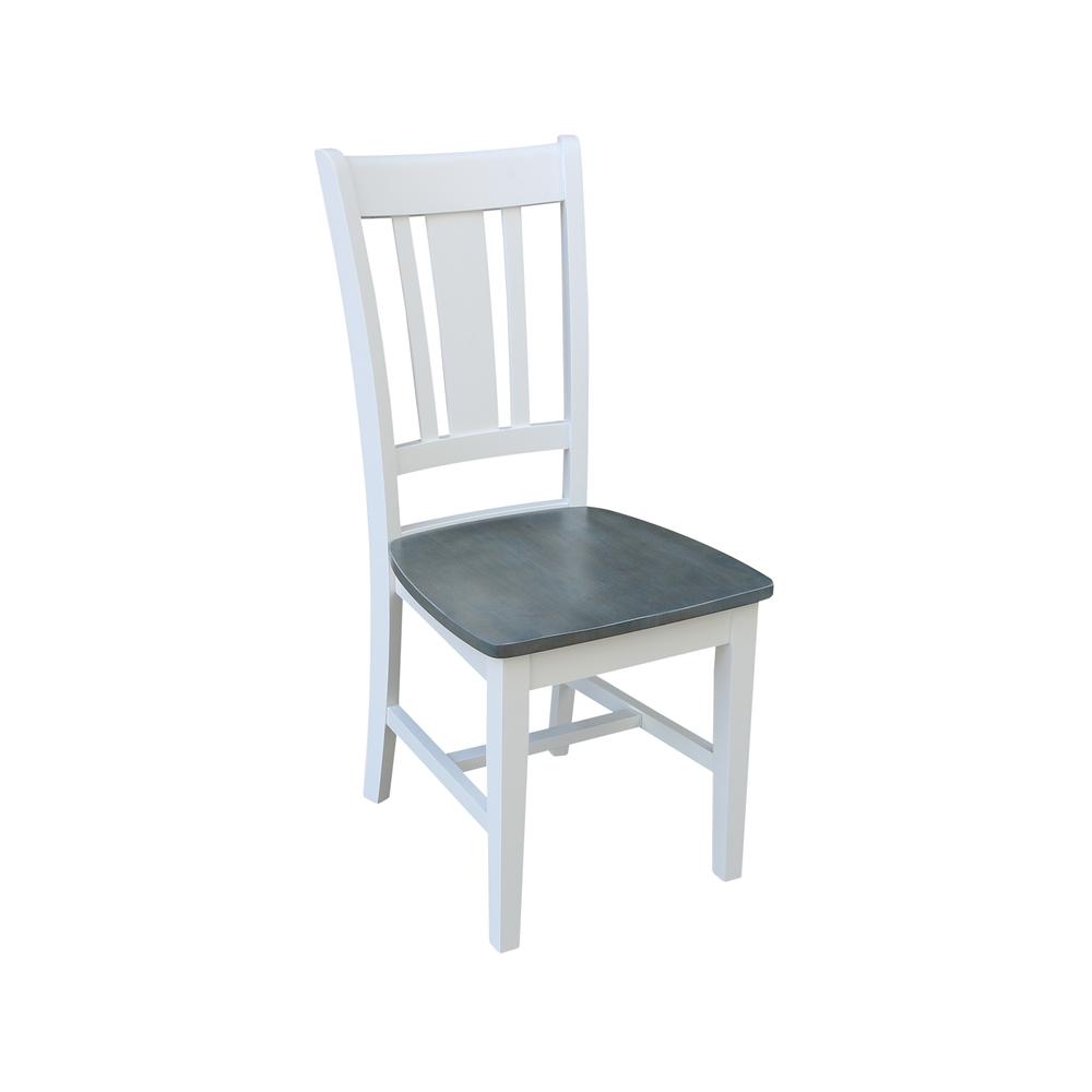 San Remo Splatback Chair, White/Heather Gray. Picture 3
