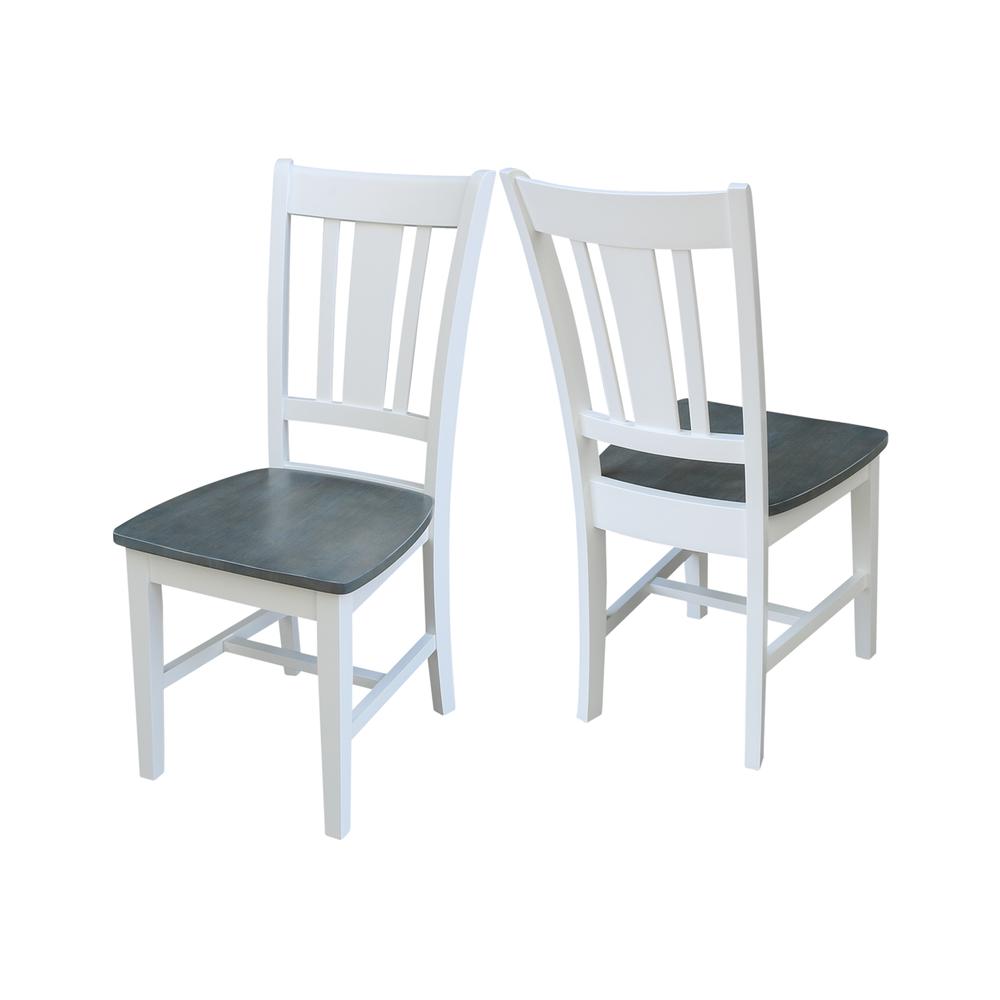 San Remo Splatback Chair, White/Heather Gray. Picture 4