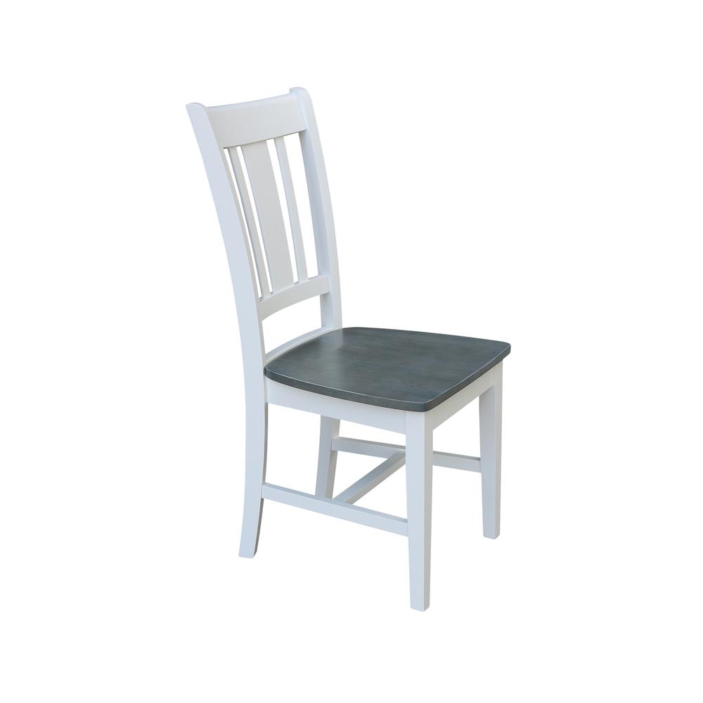 San Remo Splatback Chair, White/Heather Gray. Picture 6