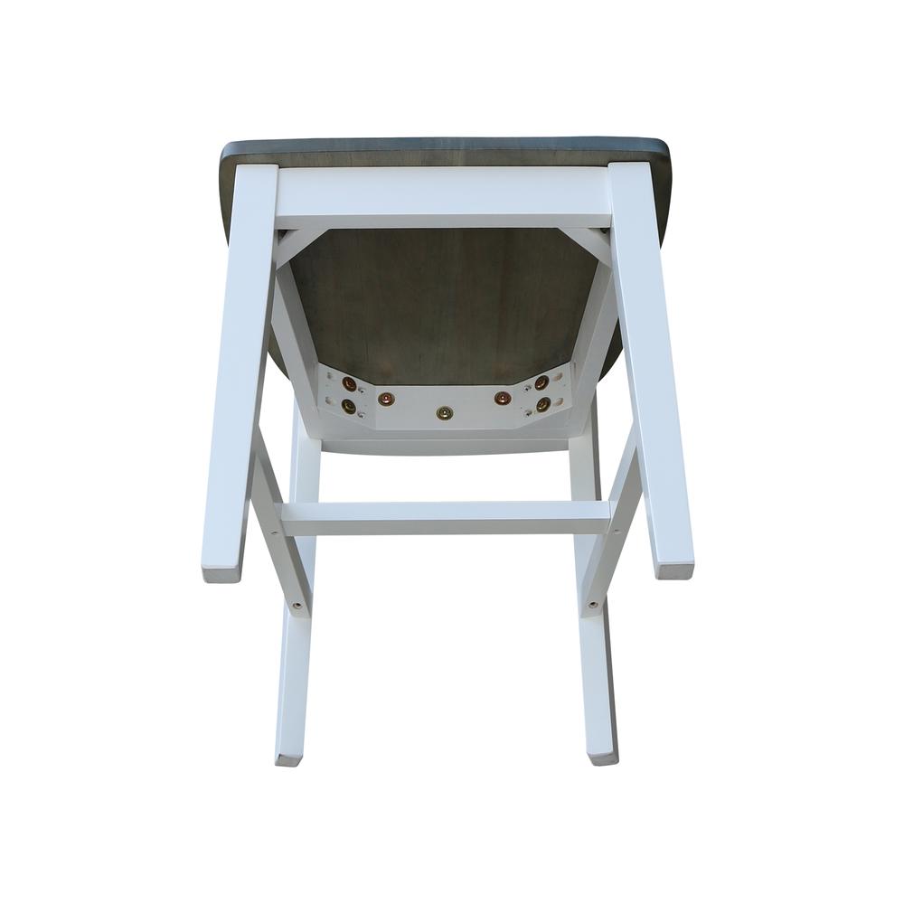 San Remo Splatback Chair, White/Heather Gray. Picture 7