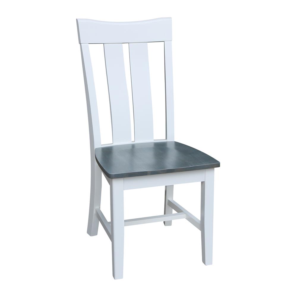 Set of Two Ava Chairs, White/Heather gray. Picture 3