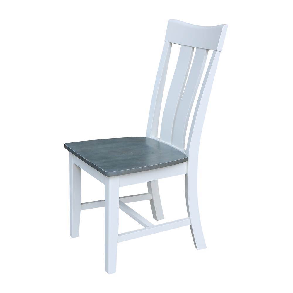 Set of Two Ava Chairs, White/Heather gray. Picture 5