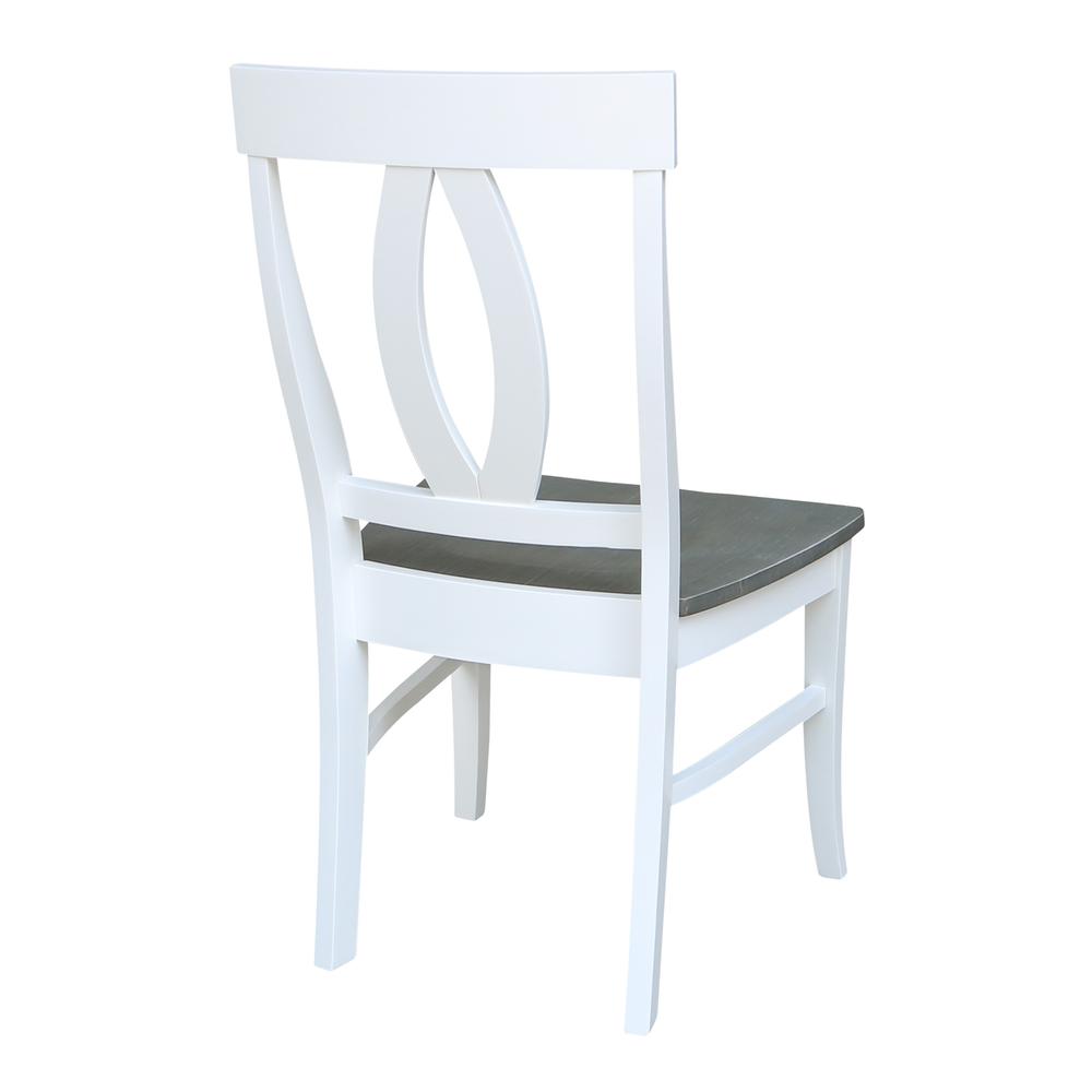 Set of Two Cosmo Verona Chairs, White/Heather gray. Picture 1