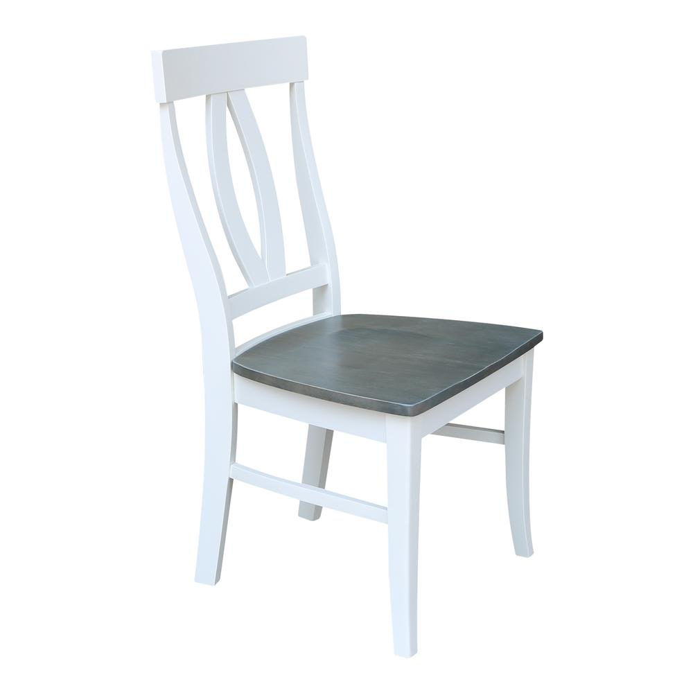 Set of Two Cosmo Verona Chairs, White/Heather gray. Picture 6