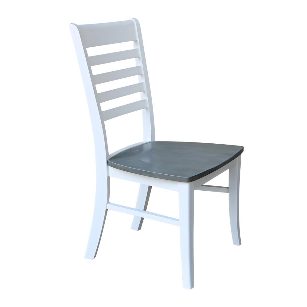 Set of Two Cosmo Roma Chairs, White/Heather gray. Picture 6
