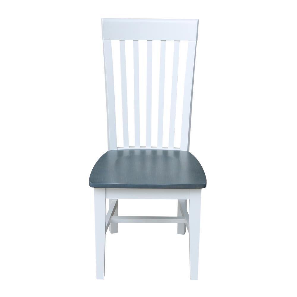 Set of Two Tall Mission Chairs, White/Heather gray. Picture 4