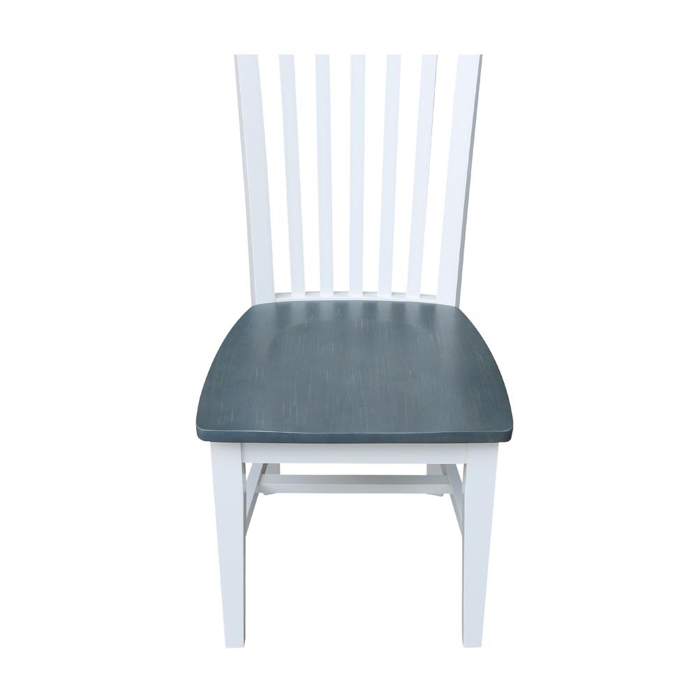 Set of Two Tall Mission Chairs, White/Heather gray. Picture 8