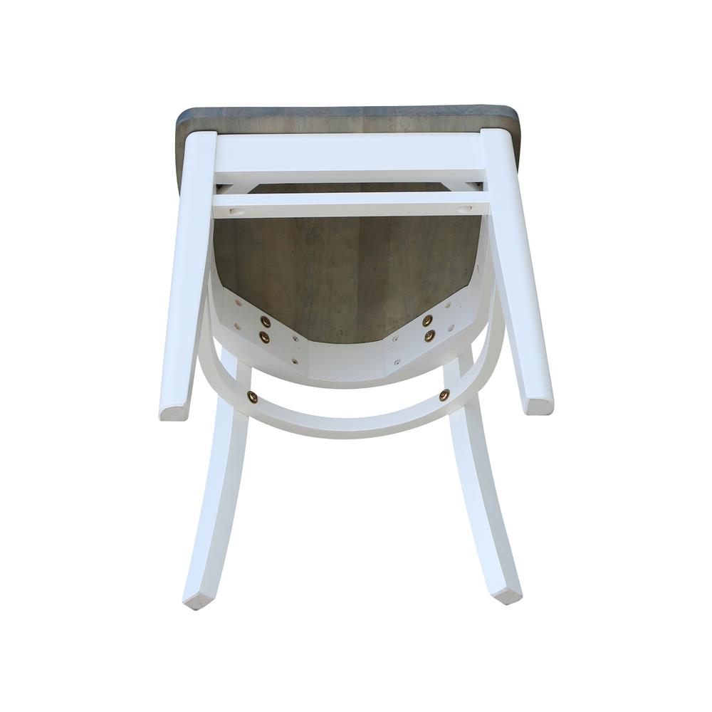 Emily Side Chair, White/Heather Gray. Picture 7