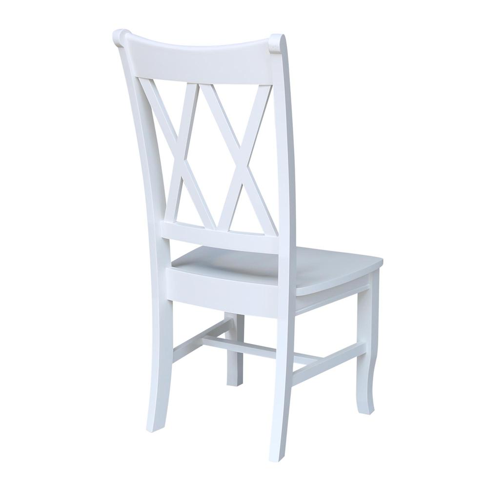 Double XX Chairs, Set of 2, White. Picture 1
