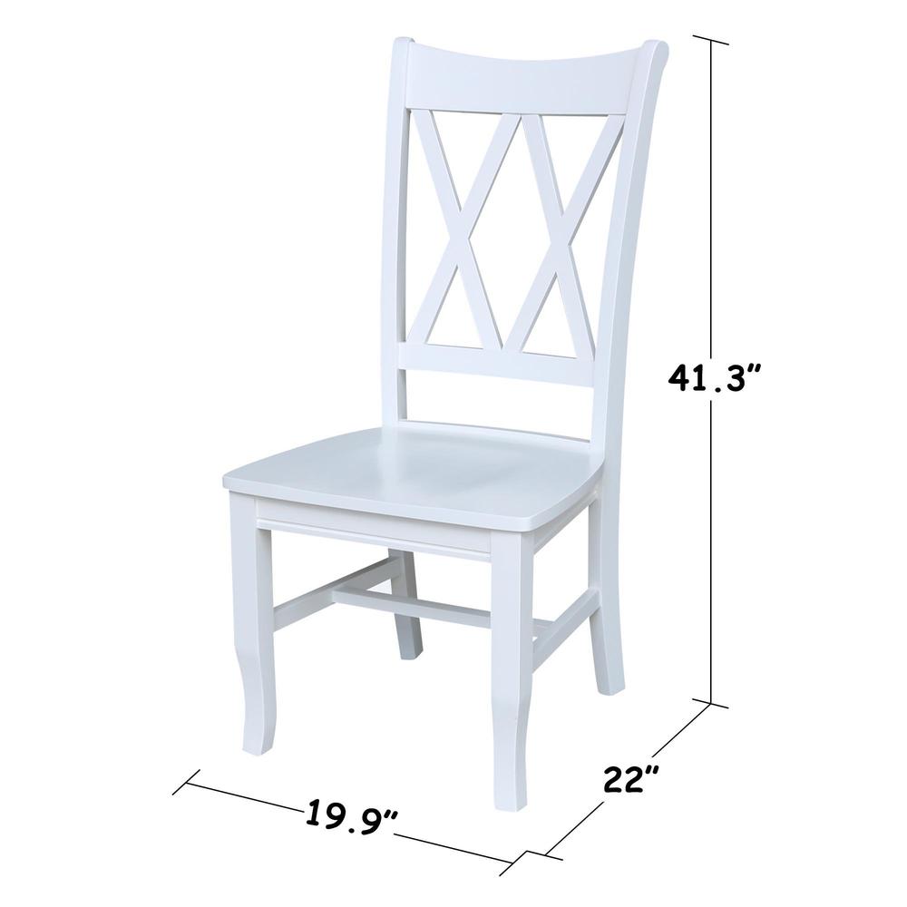 Double XX Chairs, Set of 2, White. Picture 2