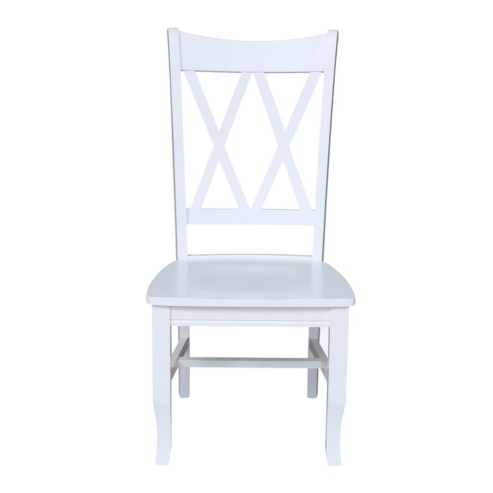 Double XX Chairs, Set of 2, White. Picture 5