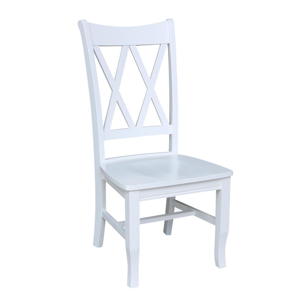 Double XX Chairs, Set of 2, White. Picture 3
