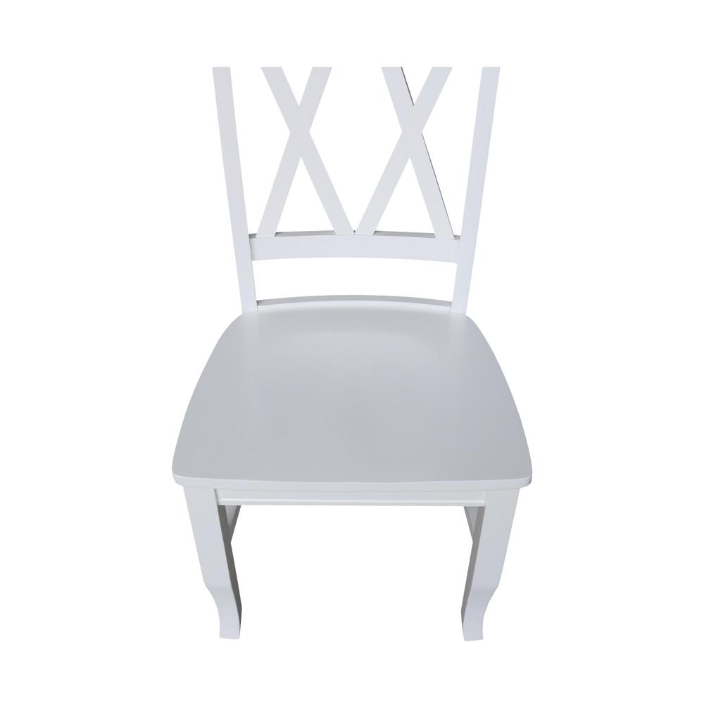 Double XX Chairs, Set of 2, White. Picture 8