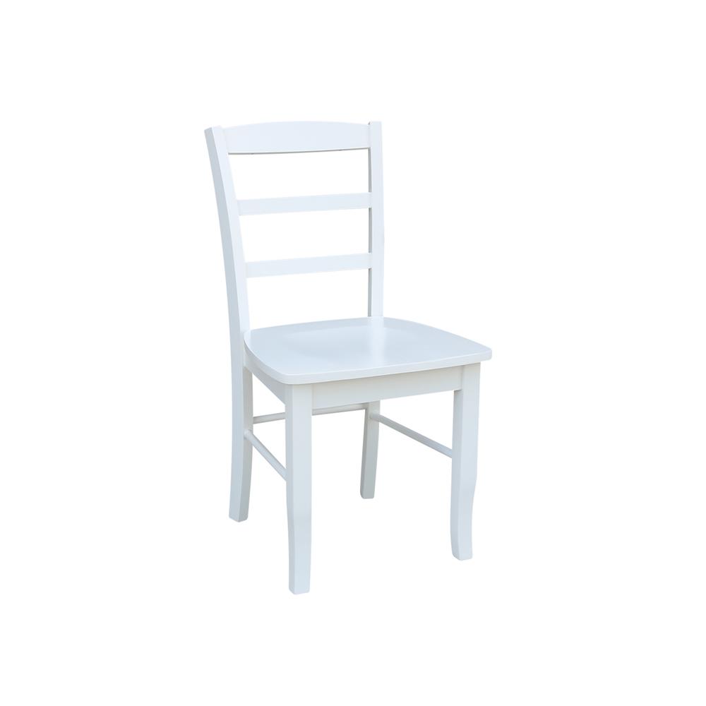 Set of Two Madrid Ladderback Chairs, White. Picture 3