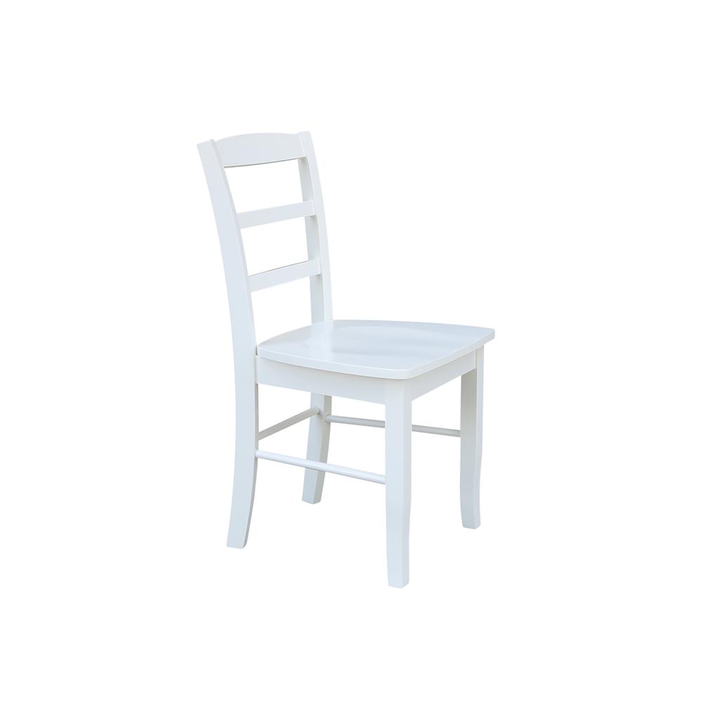 Set of Two Madrid Ladderback Chairs, White. Picture 6