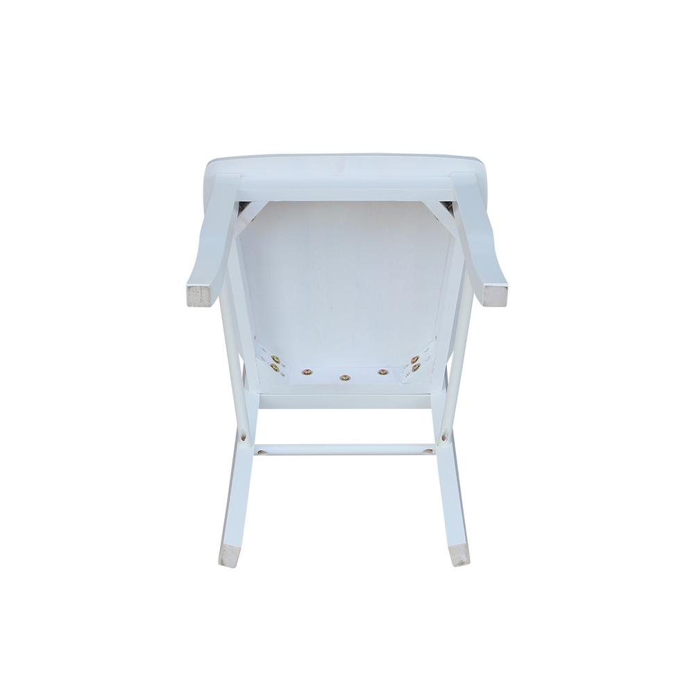 Set of Two Madrid Ladderback Chairs, White. Picture 7