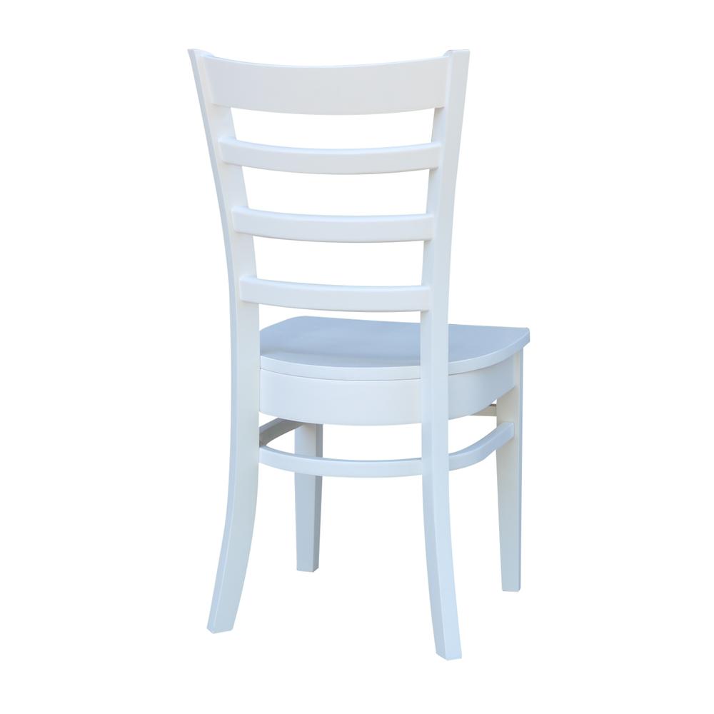 Set of Two Emily Side Chairs, White. Picture 1