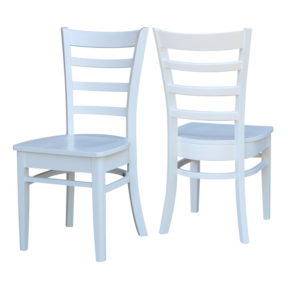 Set of Two Emily Side Chairs, White. Picture 3