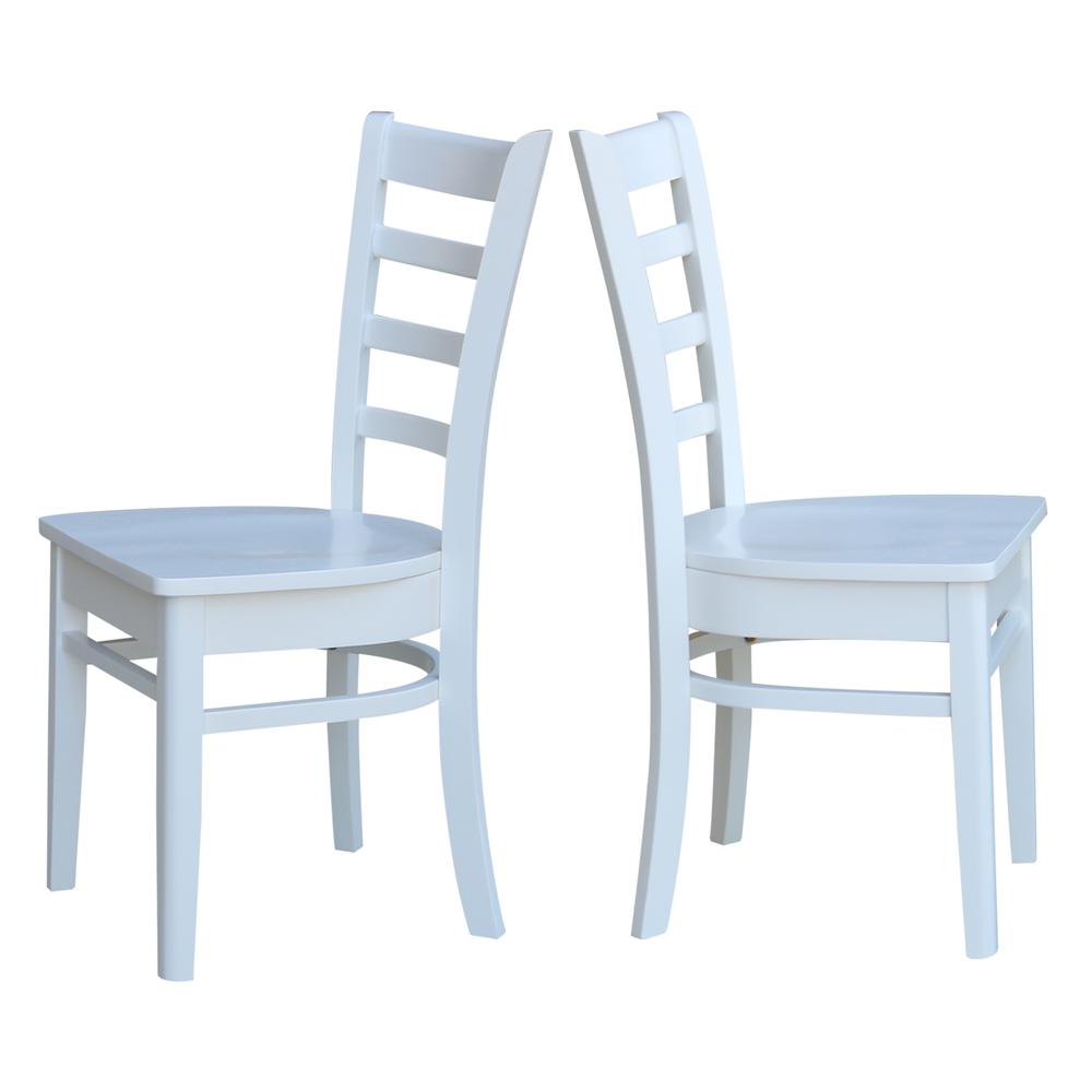 Set of Two Emily Side Chairs, White. Picture 7