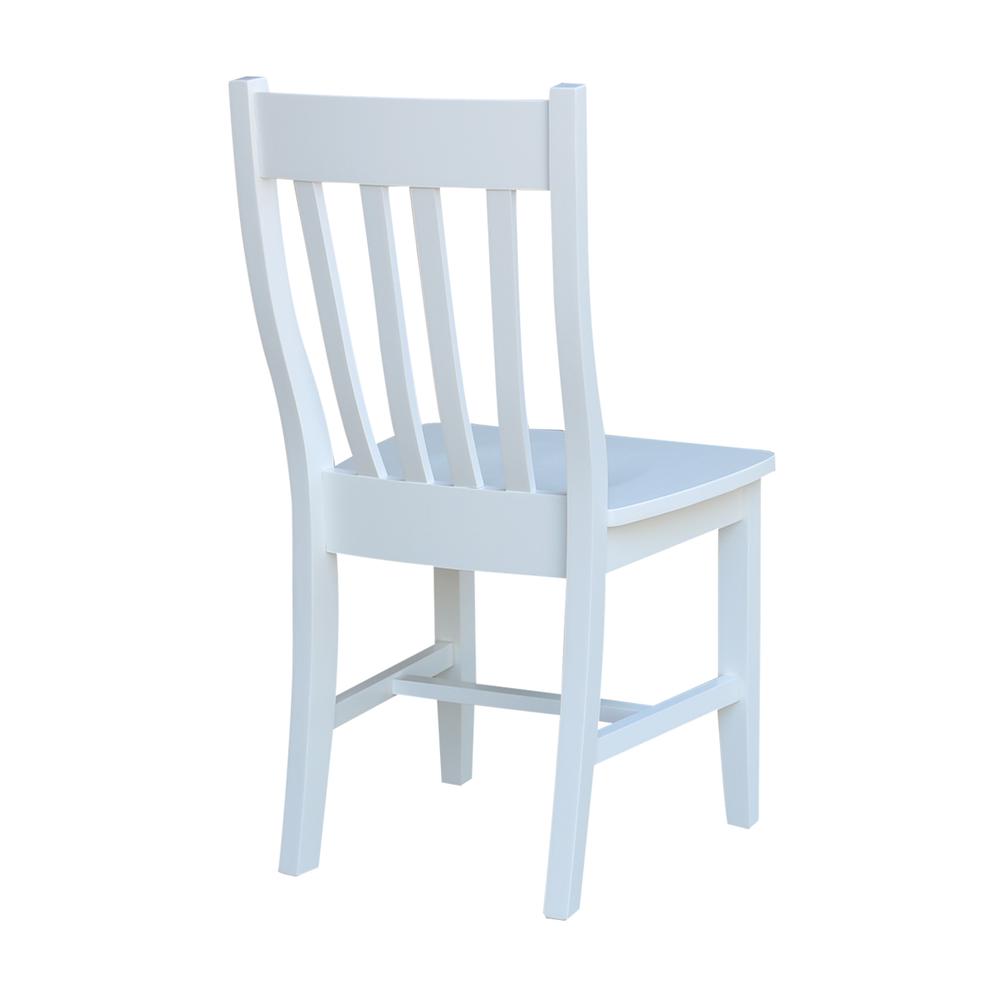 Set of Two Cafe Chairs, White. The main picture.