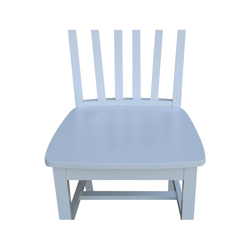 Set of Two Cafe Chairs, White. Picture 2