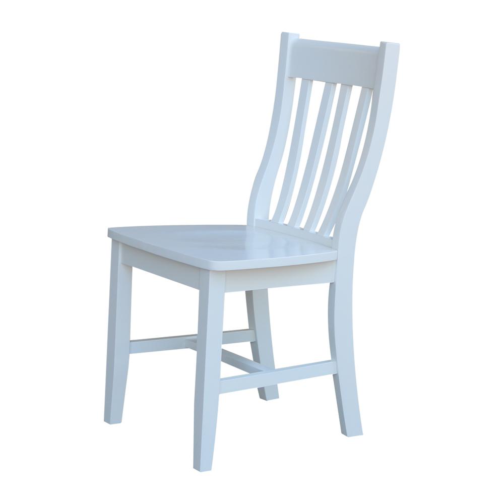 Set of Two Cafe Chairs, White. Picture 8