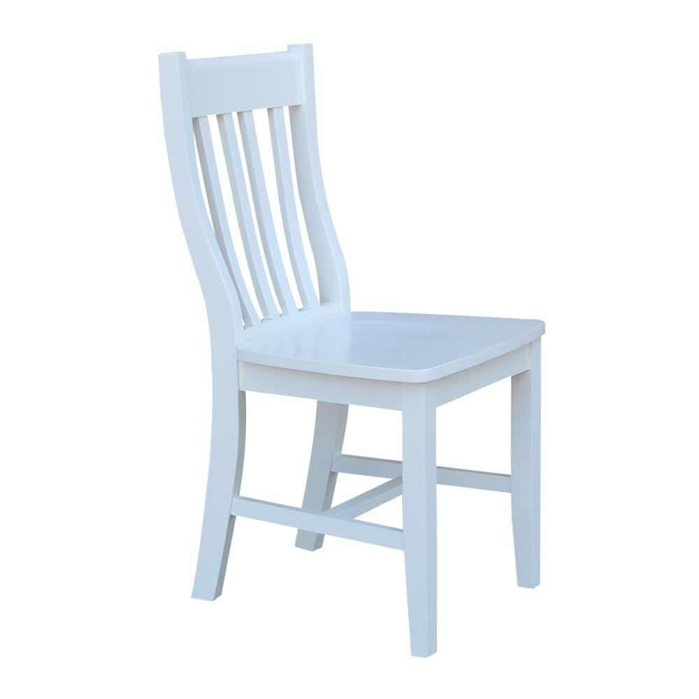 Set of Two Cafe Chairs, White. Picture 9