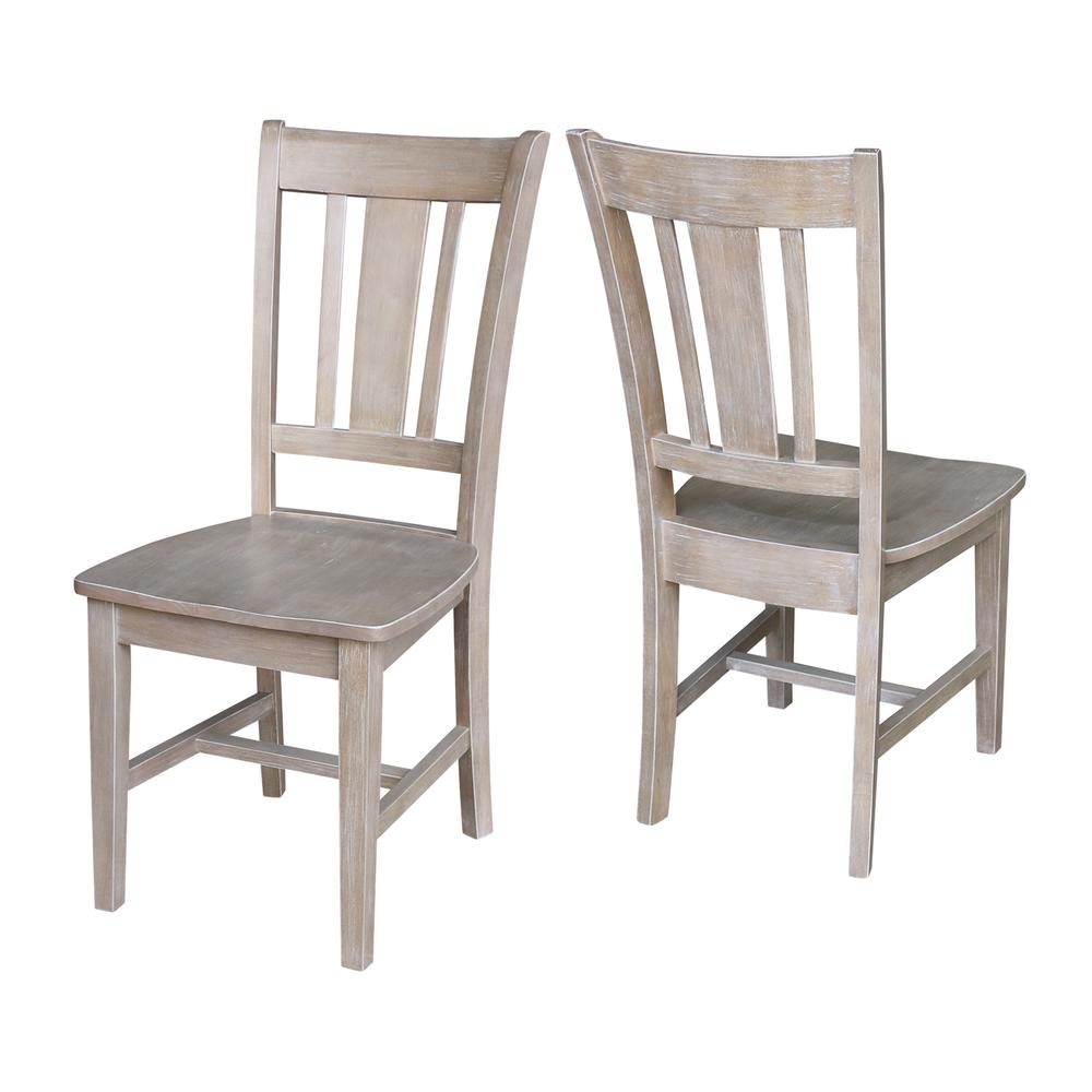 Set of Two San Remo Splatback Chairs, Washed Gray Taupe. Picture 3