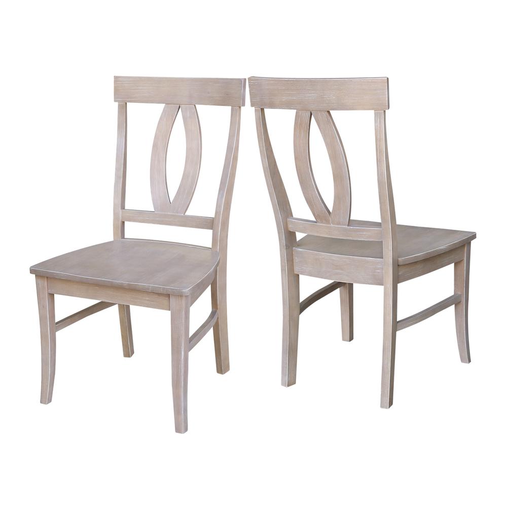 Set of Two Cosmo Chairs, Washed Finish, Washed Gray Taupe. Picture 4