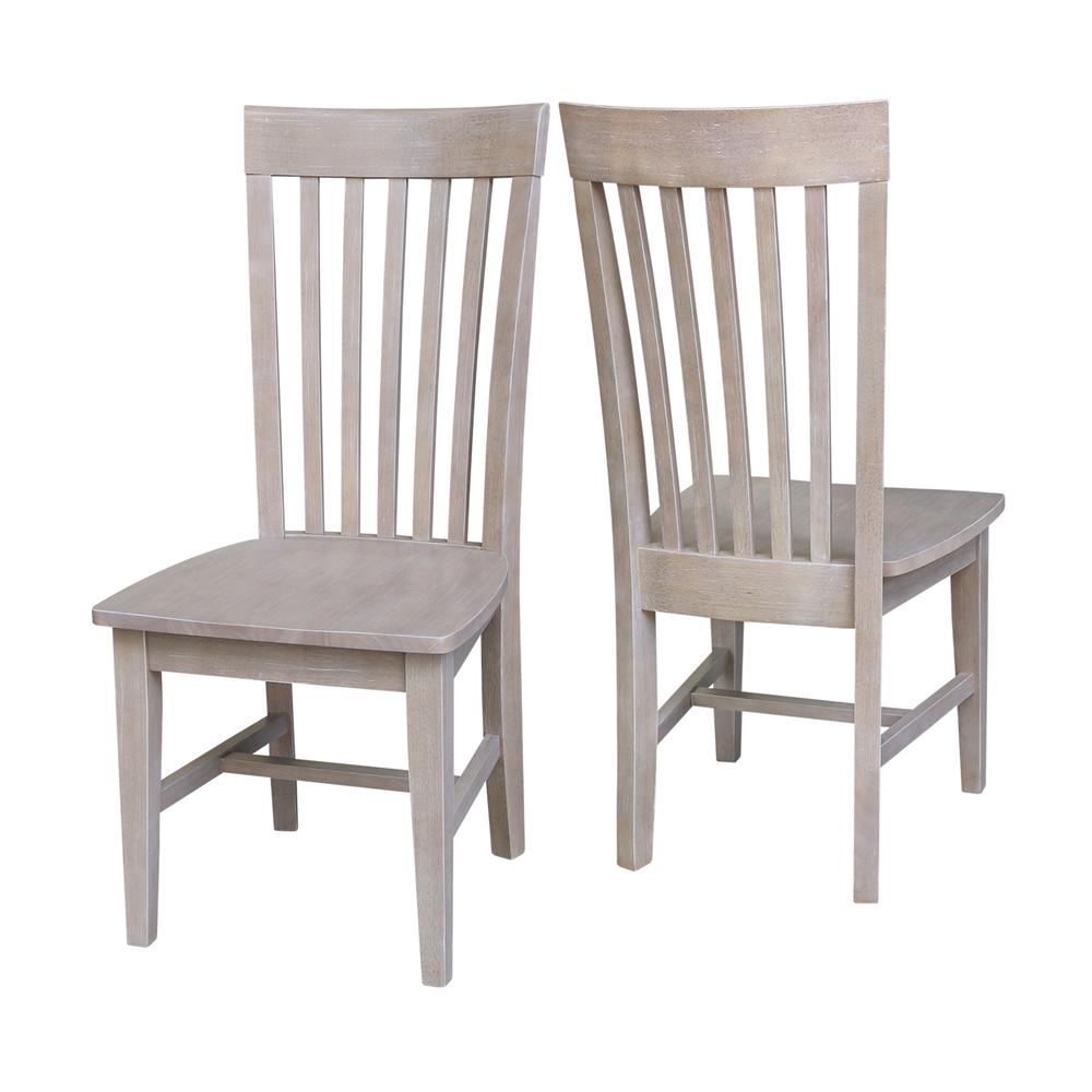 Set of Two Cosmo Mission Chairs, Washed Finish, Washed Gray Taupe. Picture 4