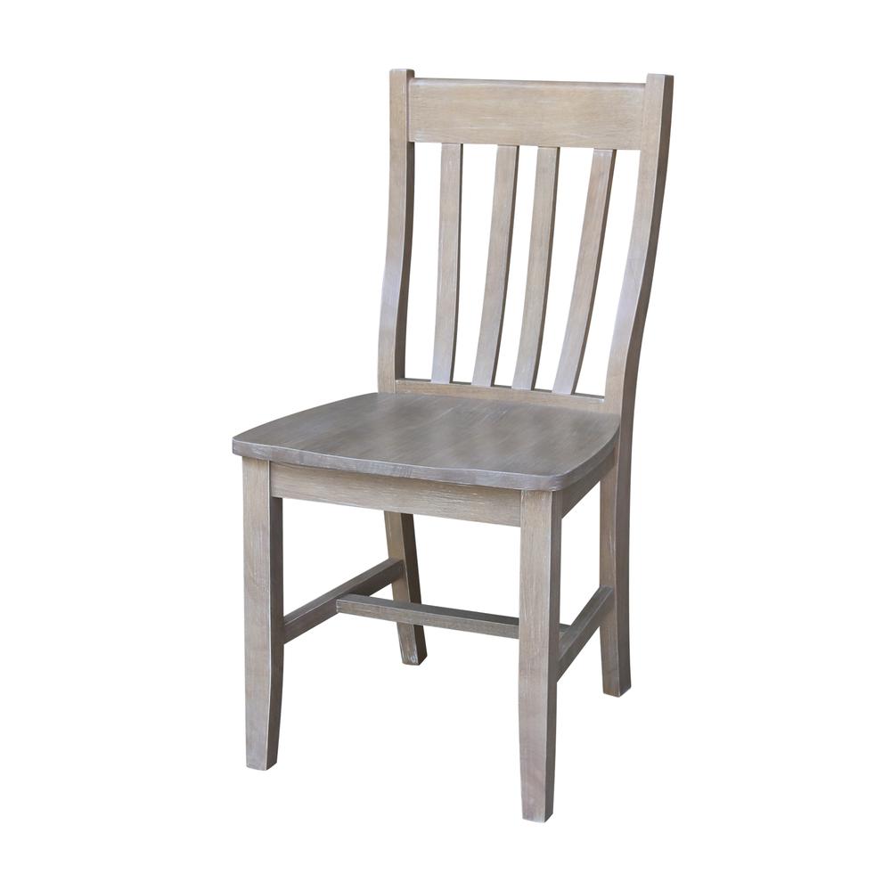 Set of Two Cafe Chairs, Washed Gray Taupe. Picture 8