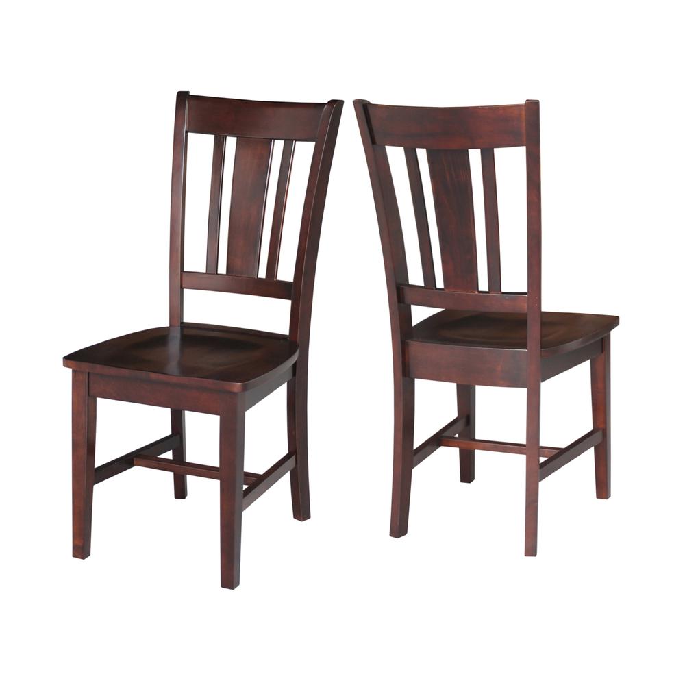 Set of Two San Remo Splatback Chairs, Rich Mocha. Picture 1