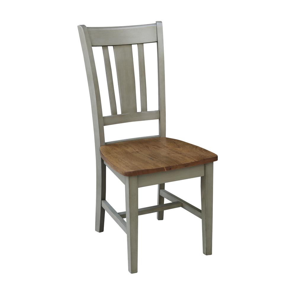 San Remo Splatback Chair, Hickory/Stone. Picture 3